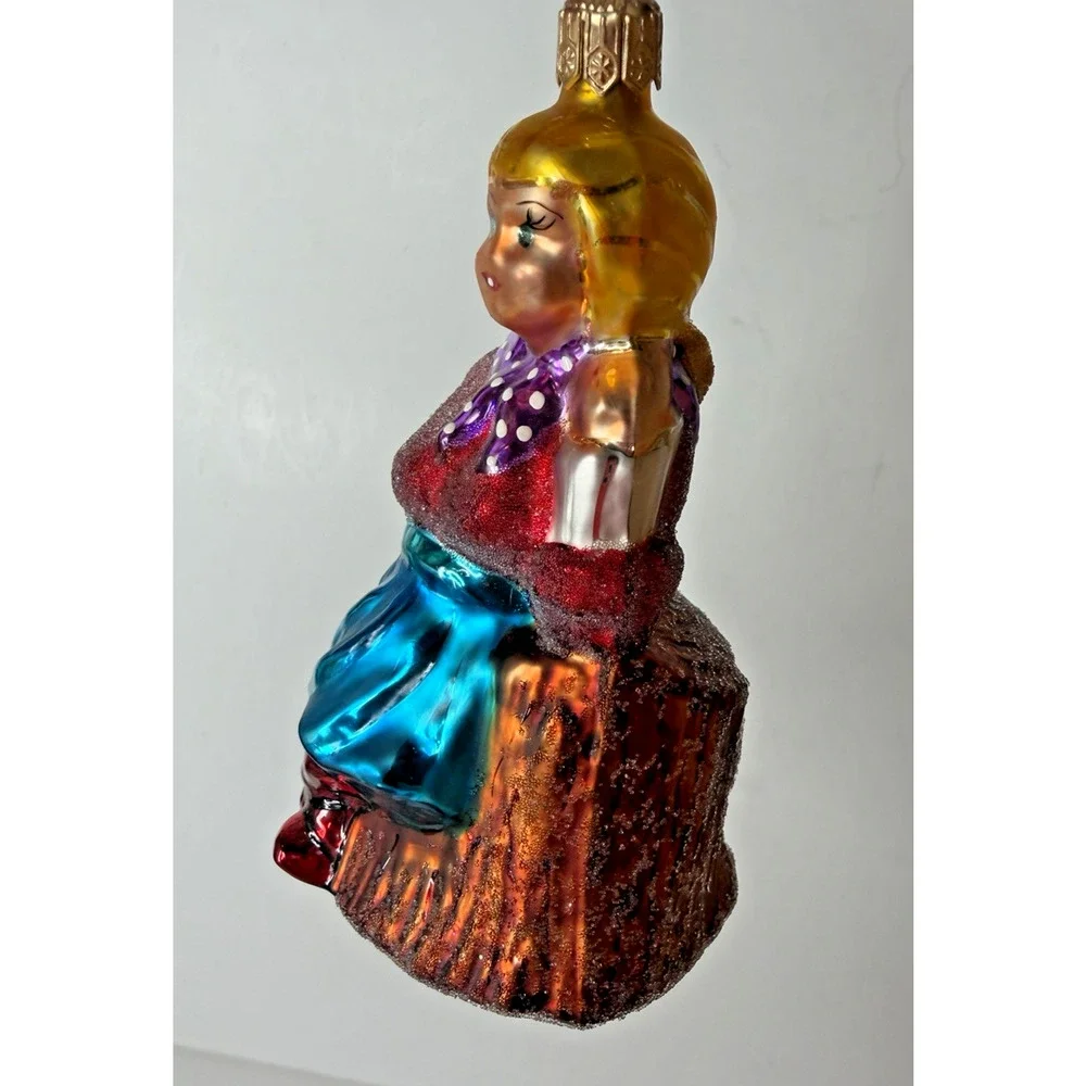 Christopher Radko Vintage 1996 Bessie Jean Country Girl Glass Ornament Poland